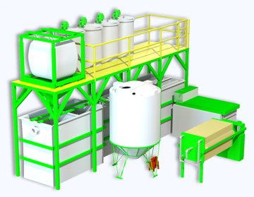Wastewater Treatment Systems - Flowthrough 3D model